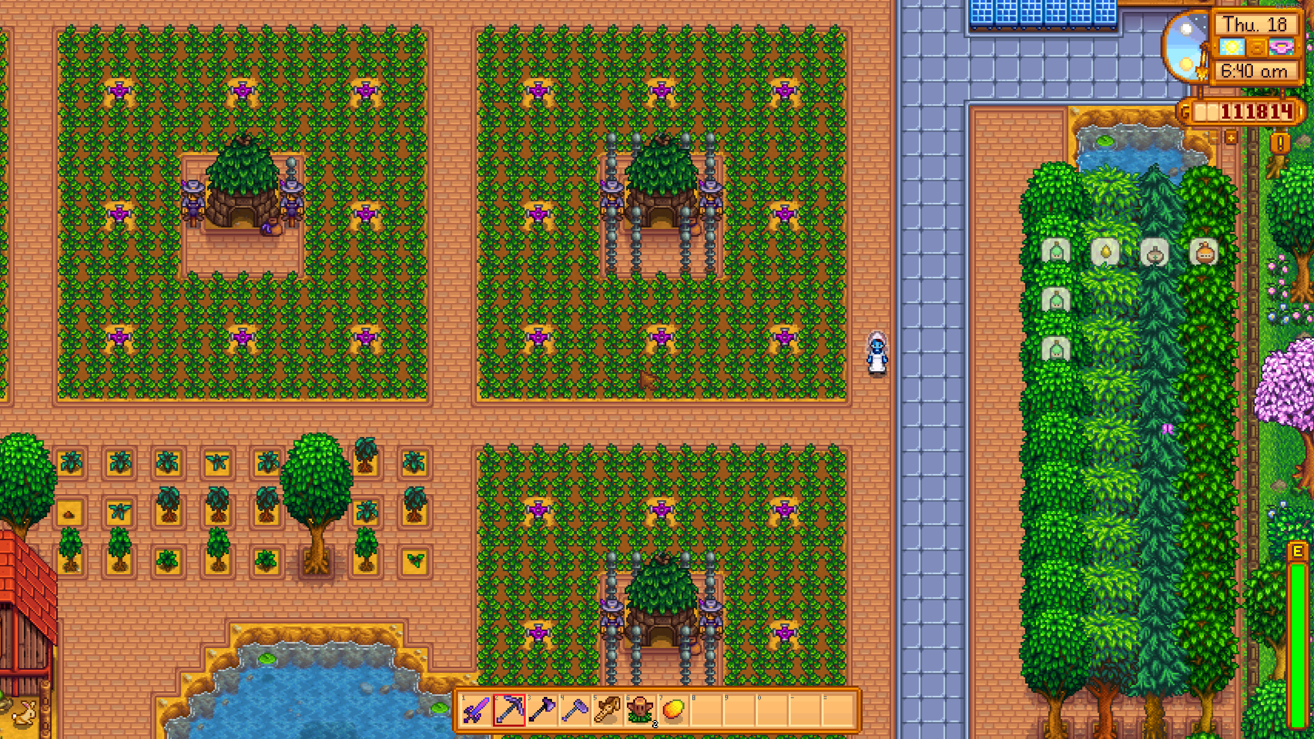 Our Junimo setup, and tree tapper farm